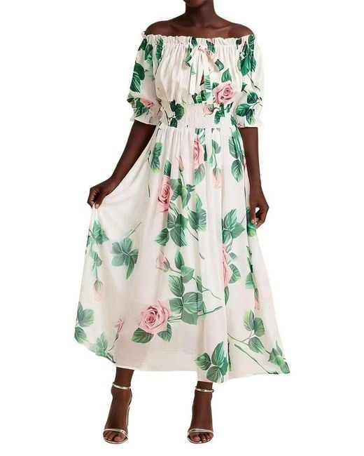 Linda Charm White Midi Dress
