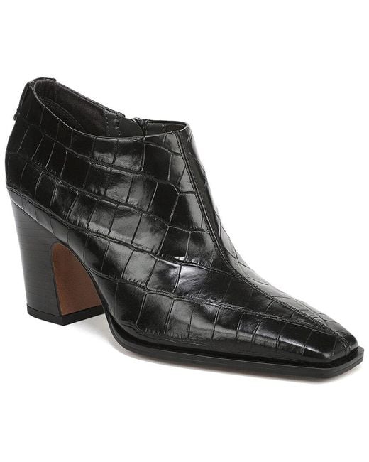 Franco Sarto Black A-Jude Leather Bootie