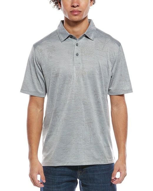 Tommy Bahama Gray Palm Coast Isles Polo Shirt for men
