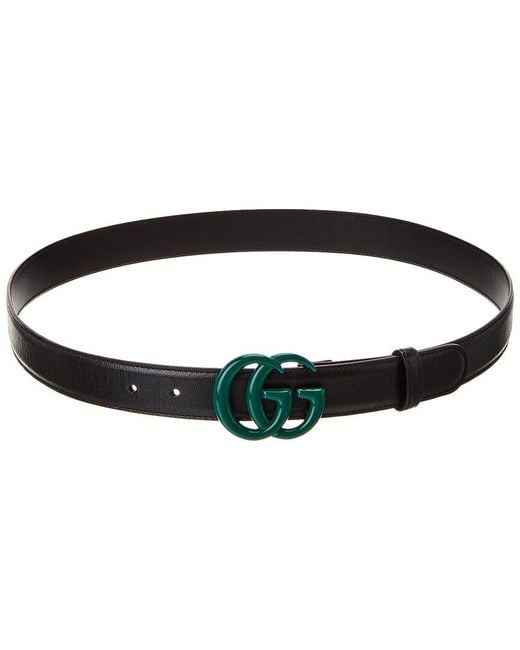Gucci Gg Leather Belt in Black for Men Lyst UK