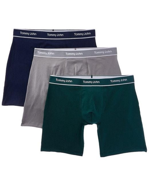Tommy John Blue Set Of 3 Essential Cool Boxer Brief for men