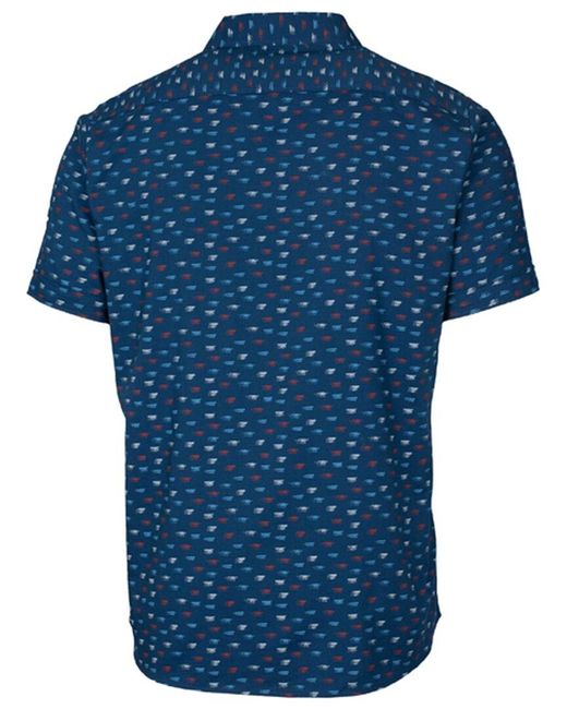 Cutter & Buck Blue Windward Daub Print Shirt for men