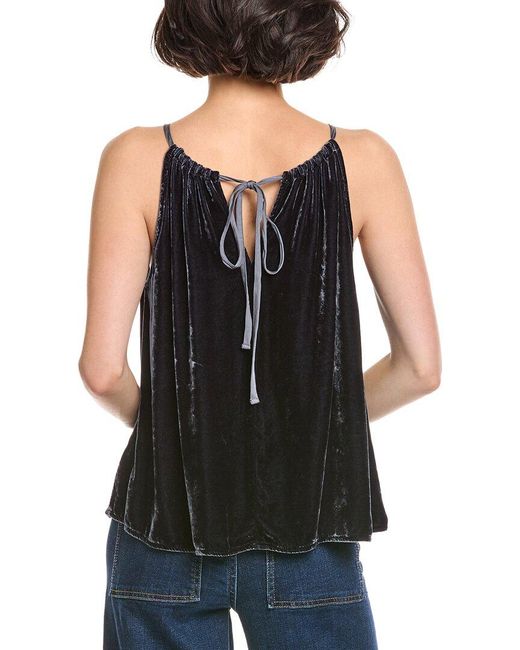 Velvet By Graham & Spencer Black Aleaha Silk-Blend Top