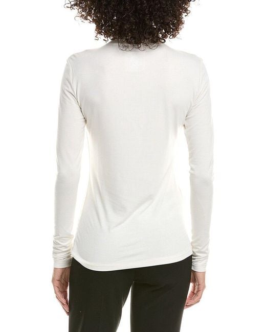 Anne Klein White The Seamless Turtleneck Top