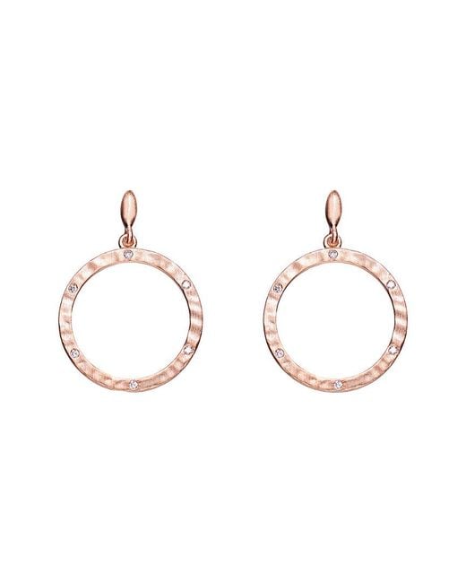 Genevive Jewelry Metallic 18k Rose Gold Vermeil Earrings