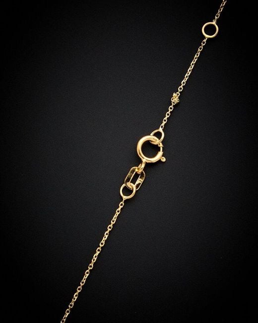 Italian Gold Black 14k Tube Station Ankle Bracelet