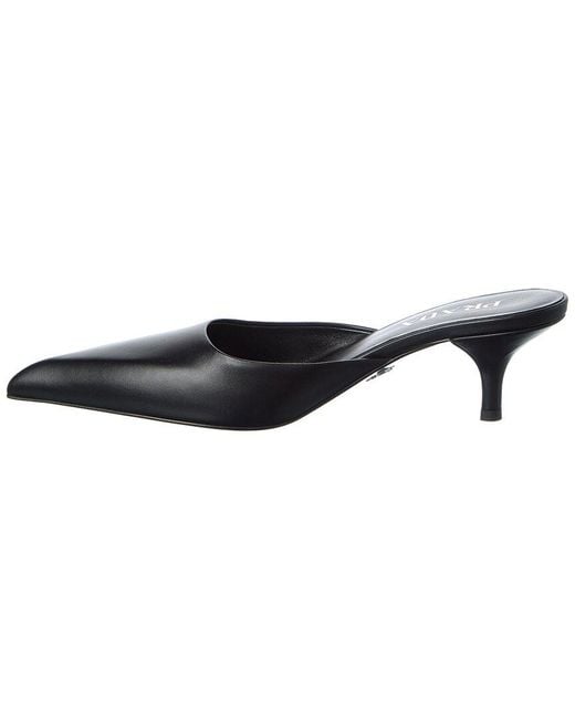 Prada Black 50 Leather Mule