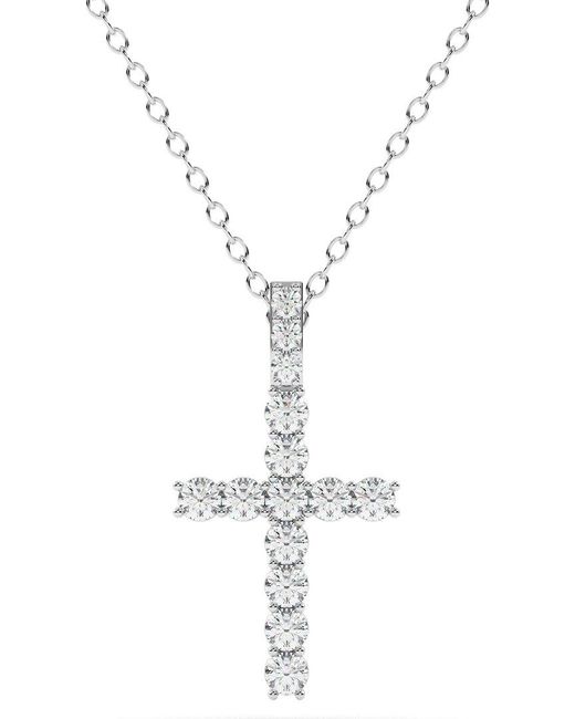 Diamond Select Cuts Metallic 14K 4.50 Ct. Tw. Diamond Pendant Necklace