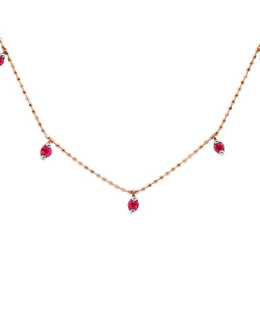 Diana M Metallic Fine Jewelry 14k 0.60 Ct. Tw. Ruby Necklace