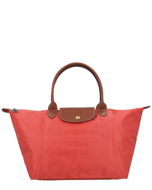 Longchamp Red Le Pliage Original Large Handbag
