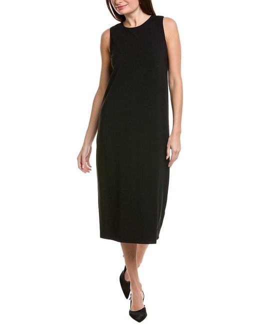Eileen Fisher Black Petite Mock Neck Dress