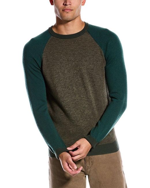 SCOTT & SCOTT LONDON Green Wool & Cashmere-blend Crewneck Sweater for men