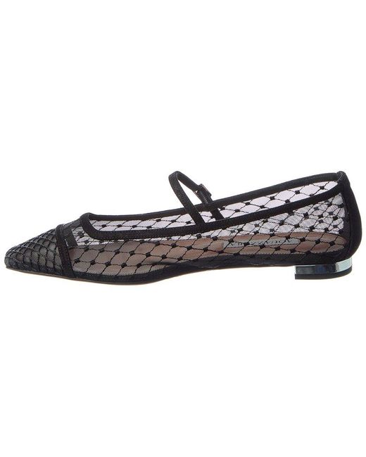 Aquazzura Brown Juliette Mesh & Suede Ballerina Flat