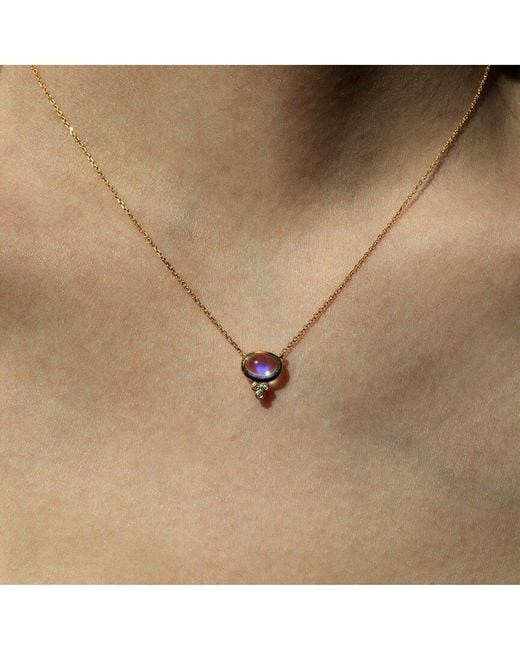 Kai Fine Jewelry Blue 14K 0.94 Ct. Tw. Diamond & Moonstone Necklace