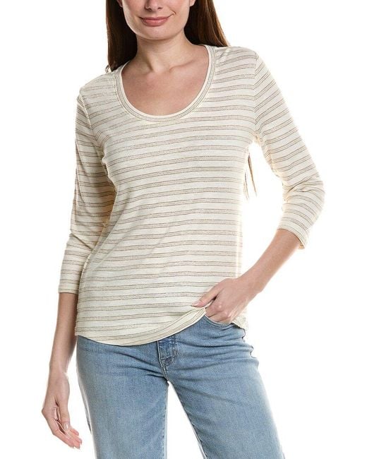 Tommy Bahama White Ashby Isles Metallic Stripe T-Shirt