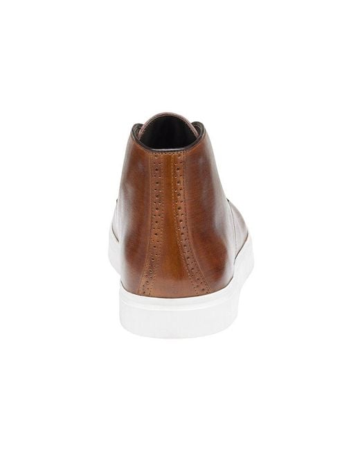 Johnston & Murphy Brown Brody Chukka Leather Boot for men