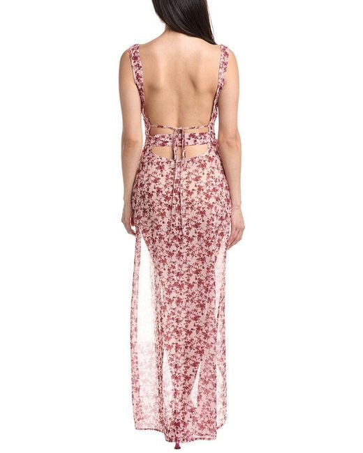 IPPONELLI Red Sleeveless Maxi Dress