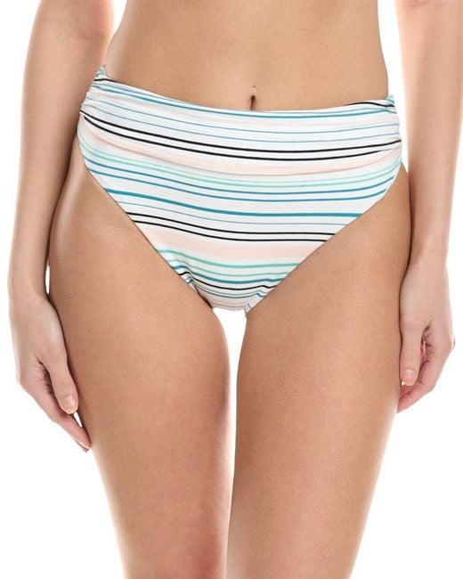 Helen Jon Blue Shirred Bottom