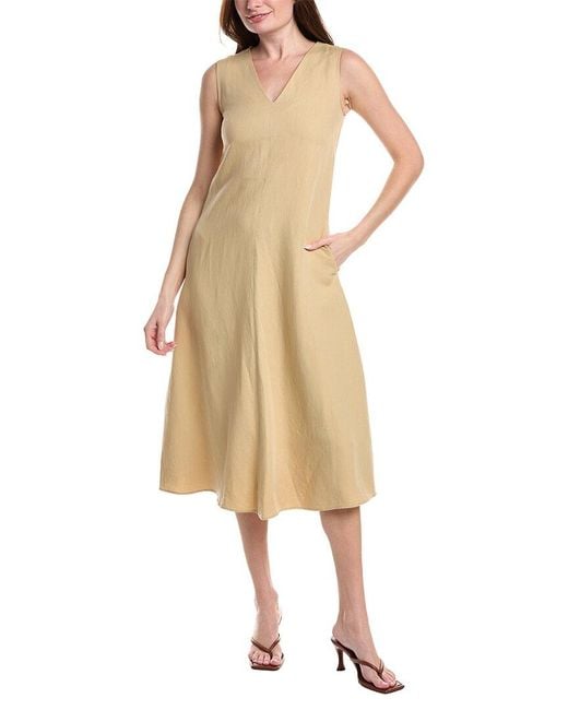 Max Mara Natural Weekend Egoista Linen-Blend Midi Dress