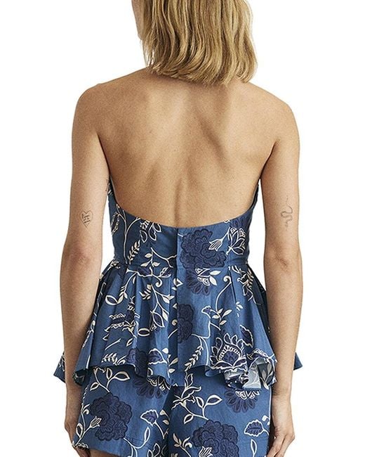 Tanya Taylor Blue Celeste Top