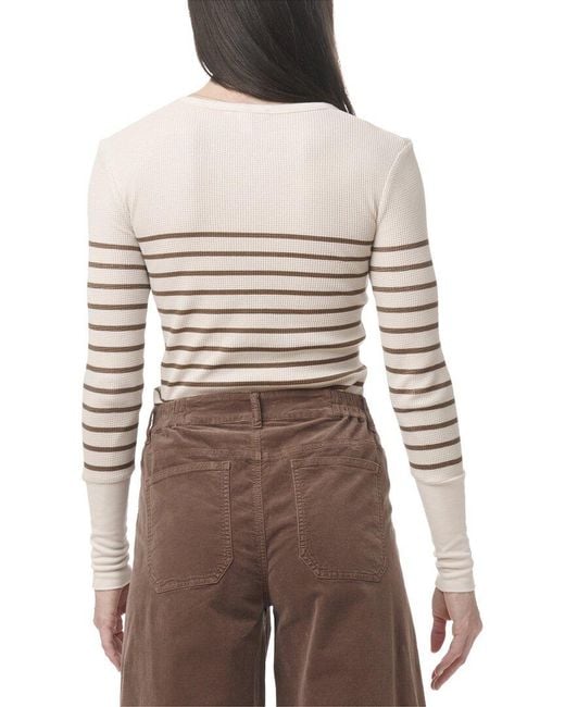 Splendid Gray Thermal Forever Stripe Henley