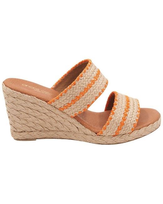 Andre Assous Brown Nolita Raffia Espadrille
