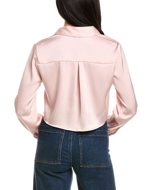 MEIVEN Pink Cropped Shirt
