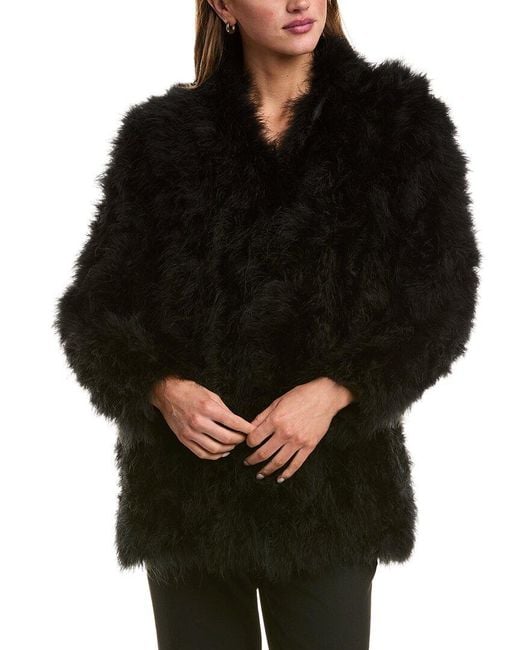 Lamarque Black Feather Jacket