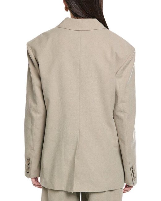 Nanushka Natural Diante Silk-Blend Blazer