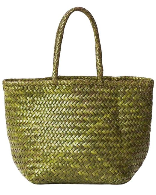 Dragon Diffusion Green Grace Basket Small Leather Tote