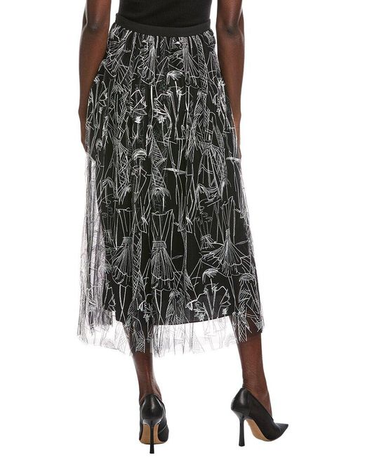 Akris Black Leather Skirt