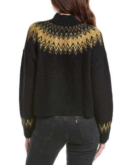 AllSaints Black Wool & Alpaca-Blend Sweater