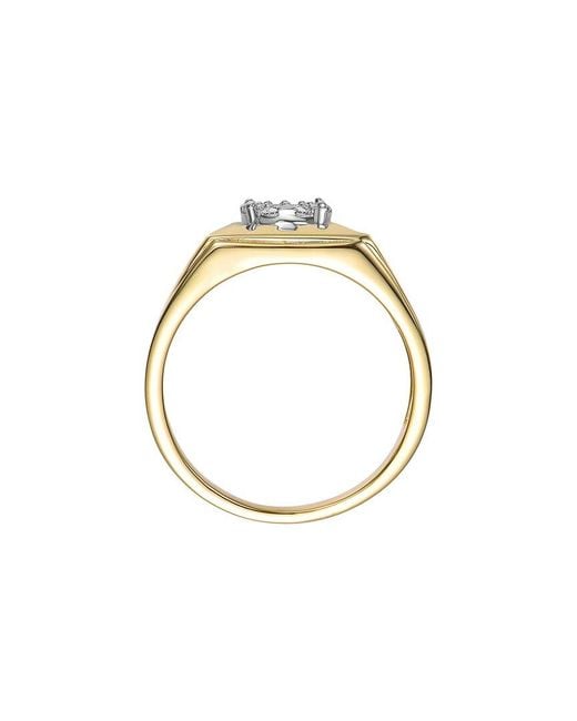 Genevive Jewelry Metallic Rachel Glauber 14K Plated Cz Statement Ring for men