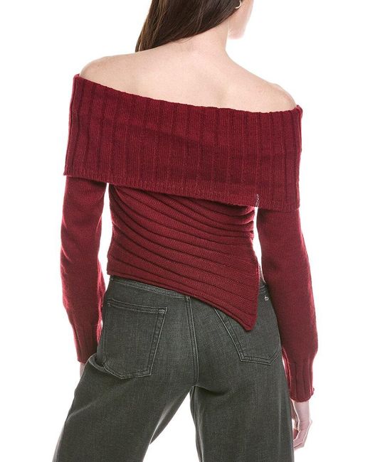 Line & Dot Red Betty Sweater