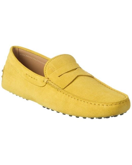 Tod's Yellow Suede Driver for men