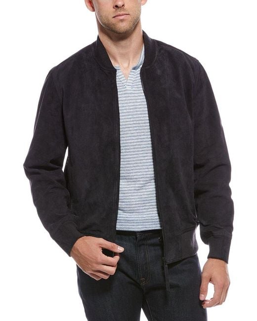 Blank NYC Blue Suede Jacket for men