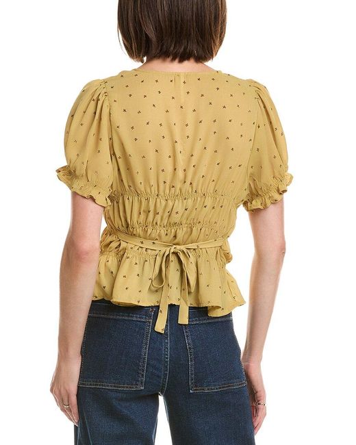 Free People Black Adore You Blouse