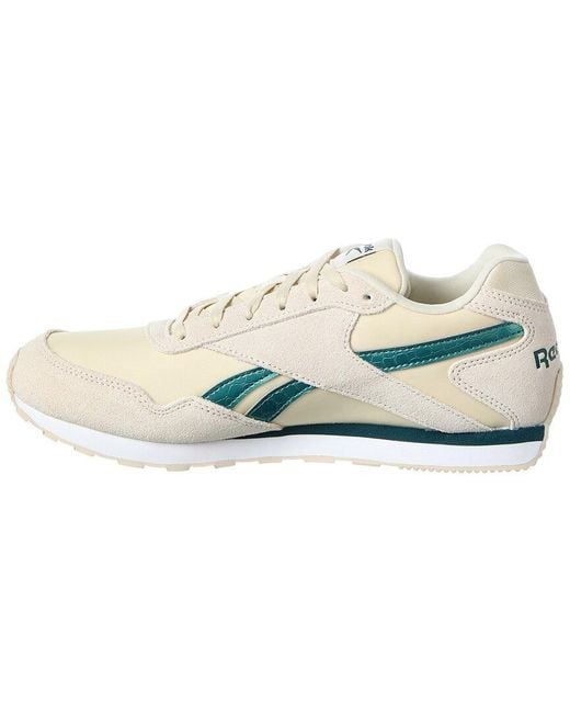 Reebok White Glide Low Canvas & Suede Sneaker
