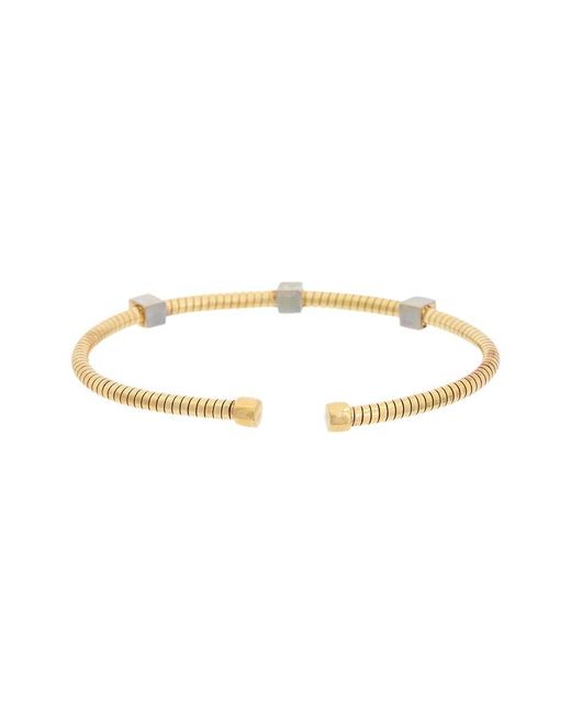 Meshmerise Metallic 18K Over 0.08 Ct. Tw. Diamond Bangle Bracelet