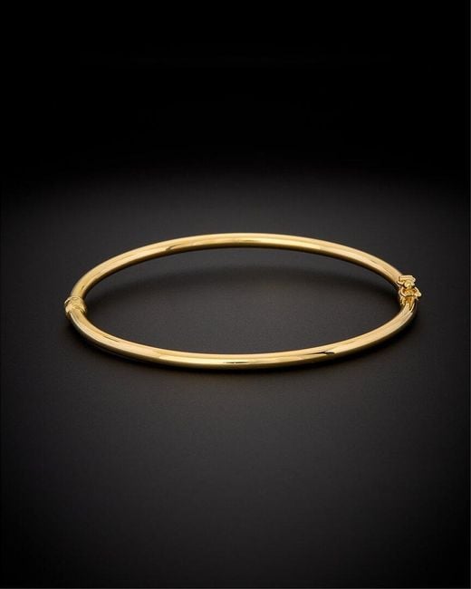 Italian Gold Black 14K Polished Bangle Bracelet