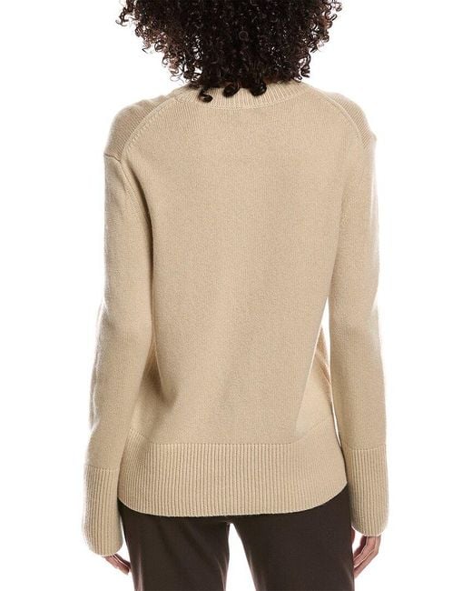 Vince Natural Crew Easy Wool & Cashmere-Blend Sweater