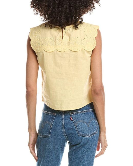 ANNA KAY Blue Embroidery Top
