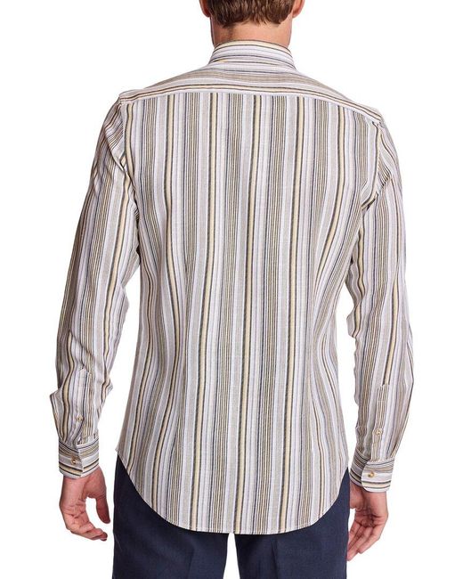 Paisley & Gray Blue Brian Linen-Blend Shirt for men