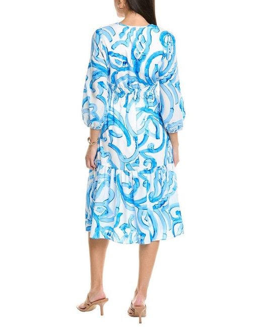 Julia Jordan Blue Lawn Midi Dress