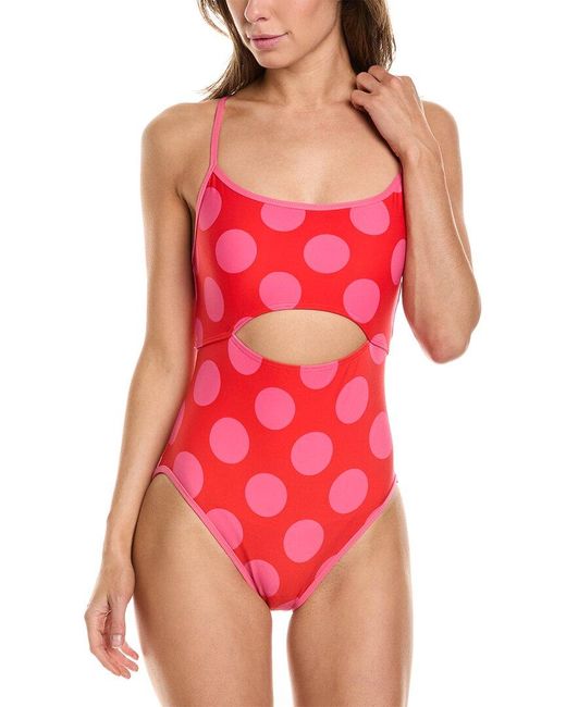 Kate Spade Red Cutout One-piece