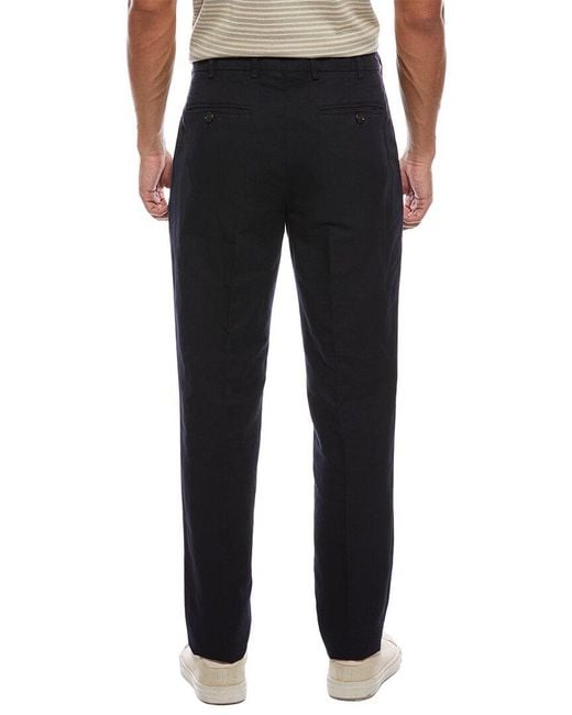 Brunello Cucinelli Black Linen-Blend Trouser for men