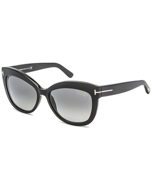 Tom Ford Black Ft0524 56mm Polarized Sunglasses