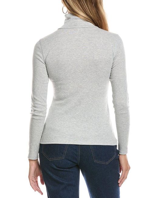 Lilla P Gray Turtleneck T-Shirt