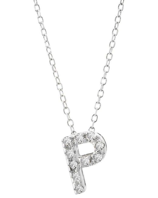 Monary Metallic 14k 0.03 Ct. Tw. Diamond Necklace
