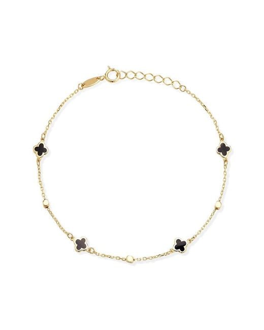 Ember Fine Jewelry Metallic 14K Clover Bracelet